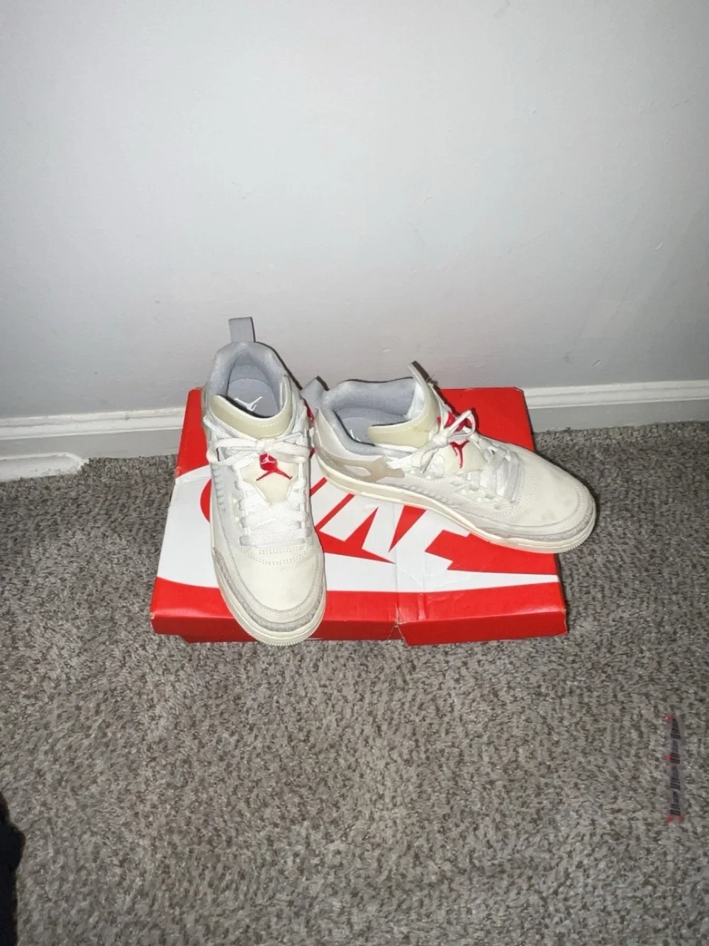 Nike Kids Cream/White Retro-Style Sneakers